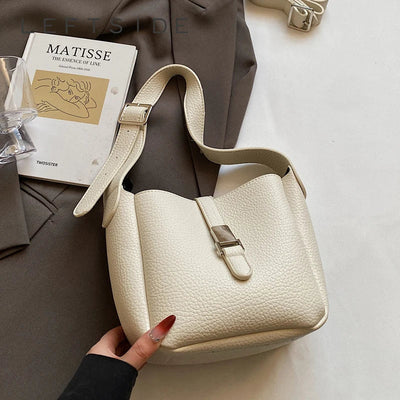 iris™ – moderne bucket taske i læderlook