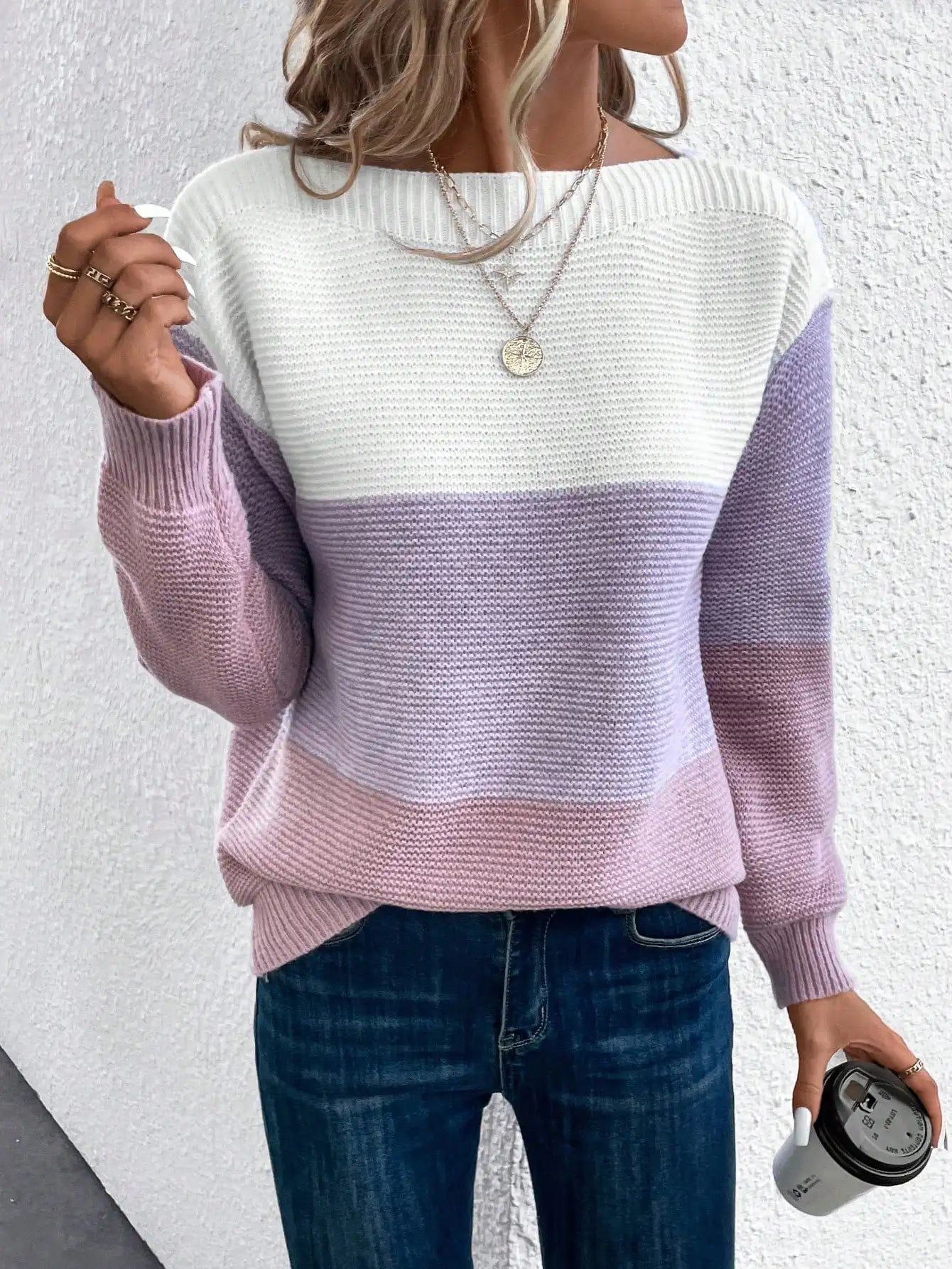 Daphne - Ombre striktrøje 