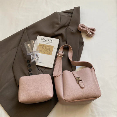 iris™ – moderne bucket taske i læderlook