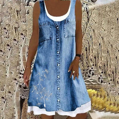 Maja | Blød og Elegant Denimkjole