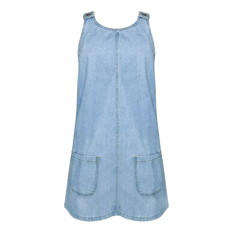 Clara | Praktisk og Let Denim Sommerkjole 