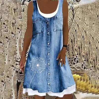 Maja | Blød og Elegant Denimkjole