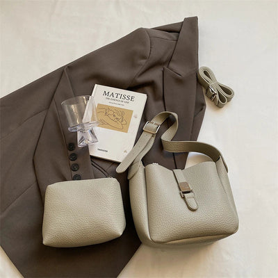 iris™ – moderne bucket taske i læderlook