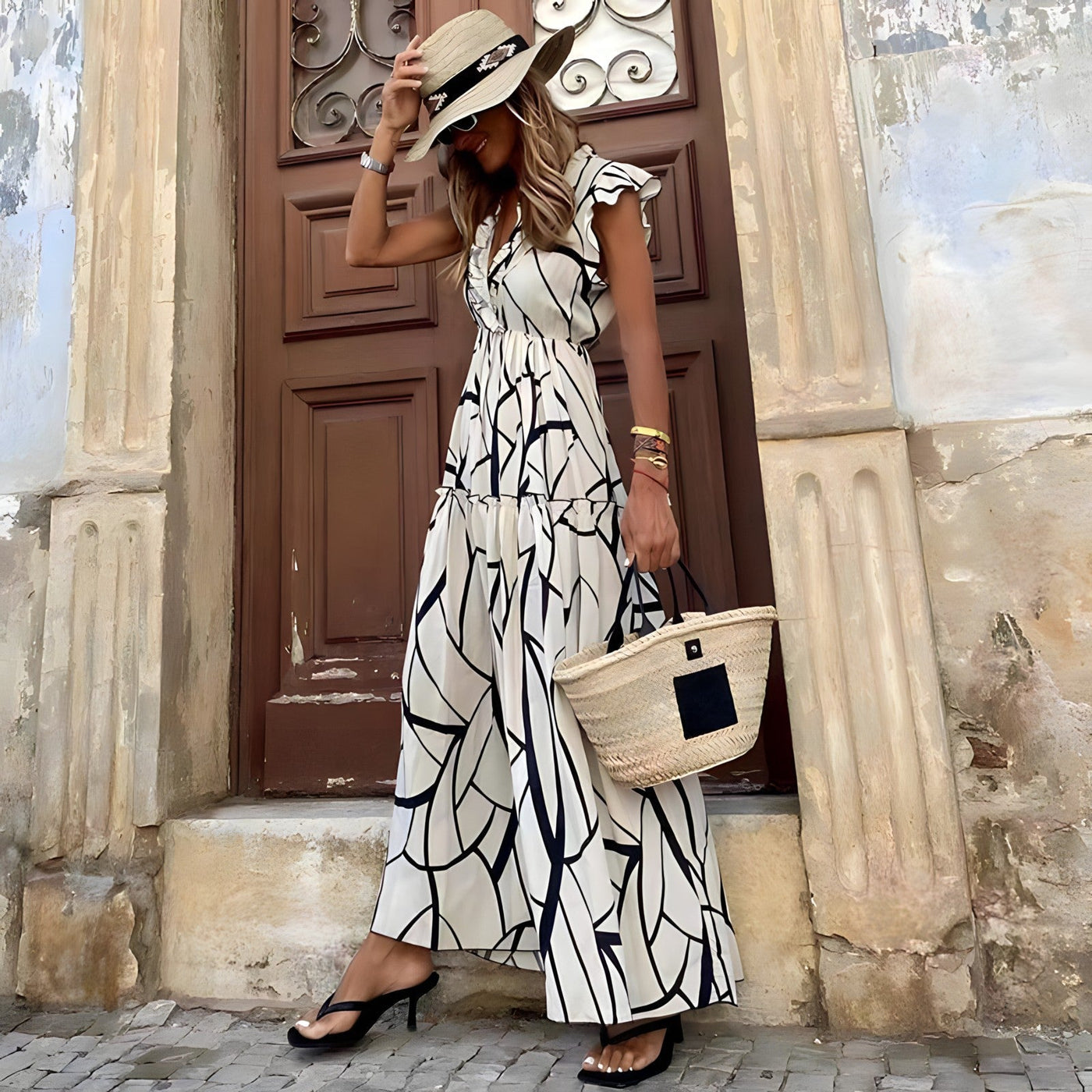 Maddie™ - Elegant kjole med print