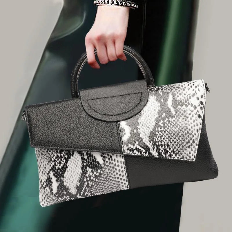celine™ – struktureret sort håndtaske i læderlook