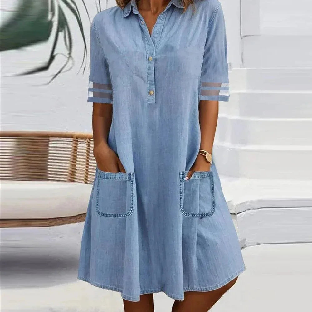Rebekka | Denim Letvægtskjole 
