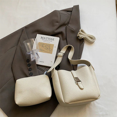 iris™ – moderne bucket taske i læderlook