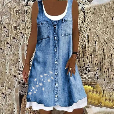 Maja | Blød og Elegant Denimkjole