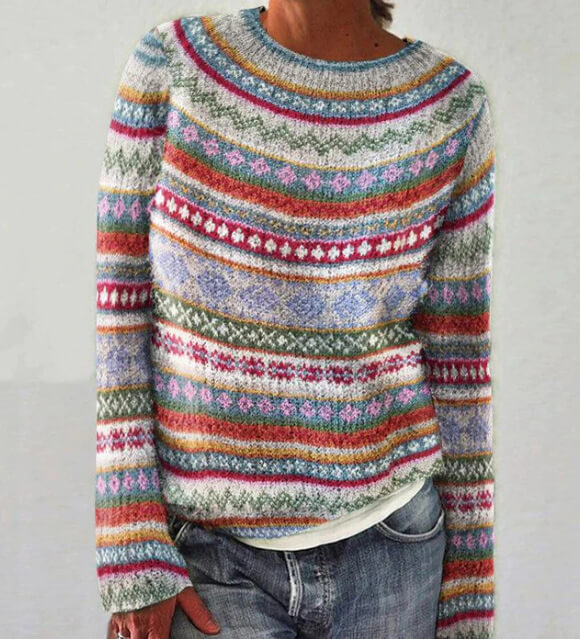Soley - Flerfarvet pullover 
