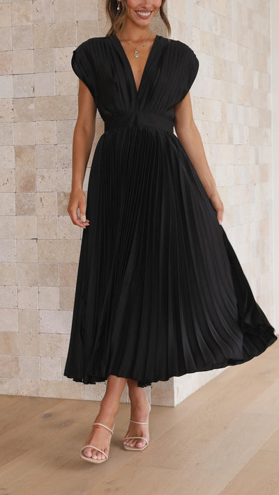 Maria | Elegant plisseret kjole