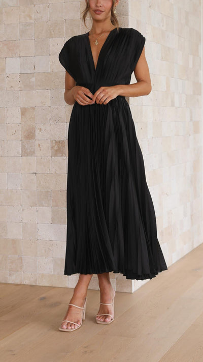 Maria | Elegant plisseret kjole