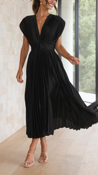 Maria | Elegant plisseret kjole