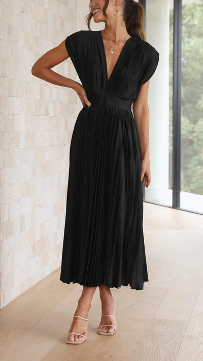 Maria | Elegant plisseret kjole