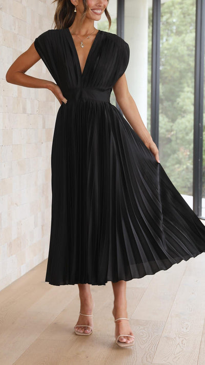 Maria | Elegant plisseret kjole