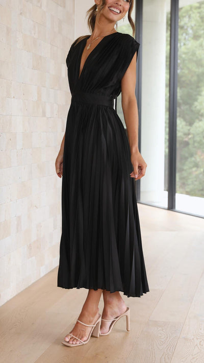 Maria | Elegant plisseret kjole