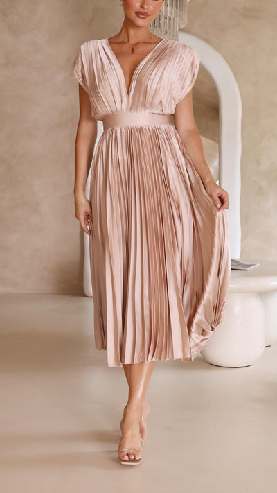 Maria | Elegant plisseret kjole