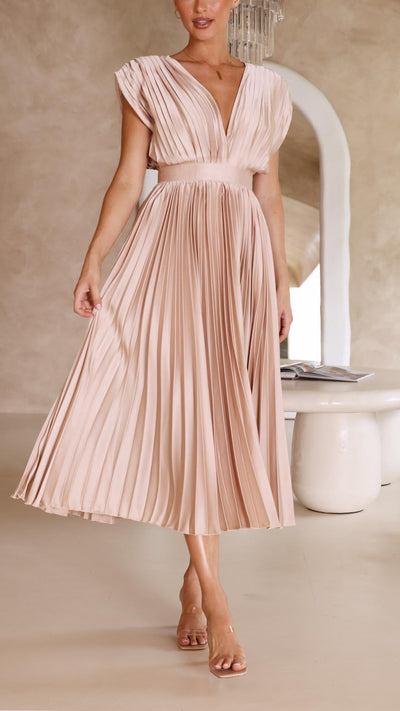 Maria | Elegant plisseret kjole
