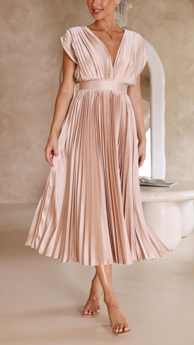 Maria | Elegant plisseret kjole