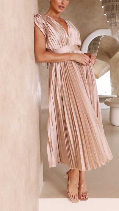Maria | Elegant plisseret kjole