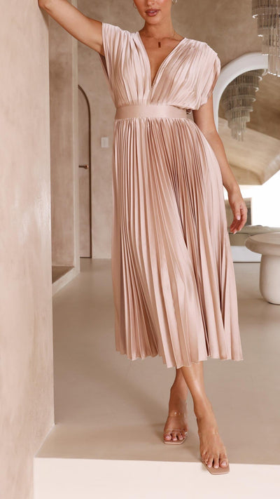 Maria | Elegant plisseret kjole