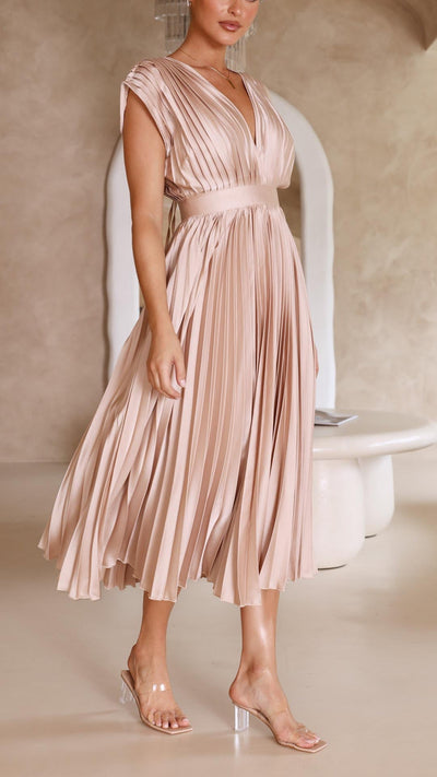 Maria | Elegant plisseret kjole