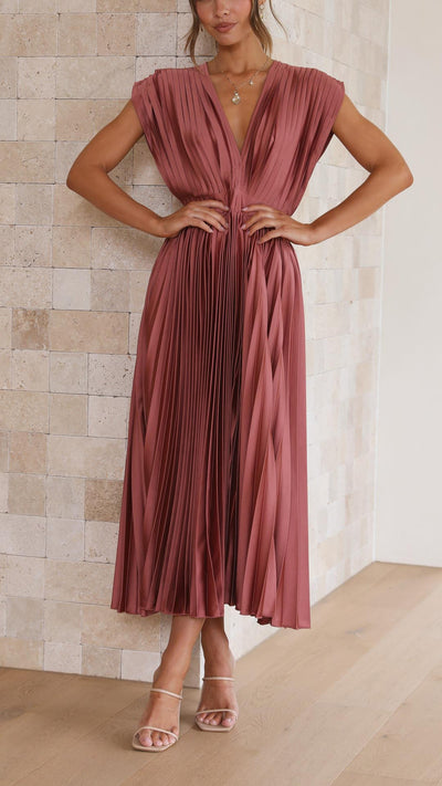 Maria | Elegant plisseret kjole