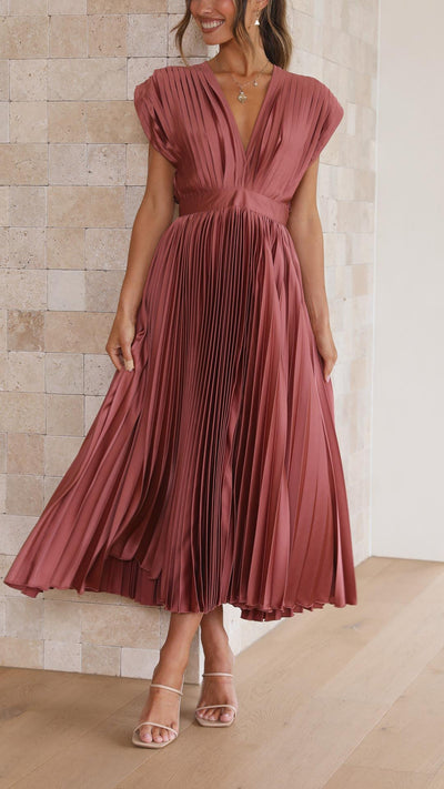 Maria | Elegant plisseret kjole