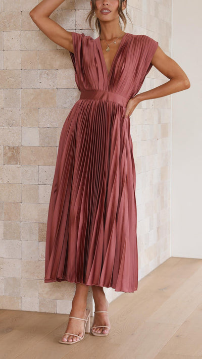 Maria | Elegant plisseret kjole