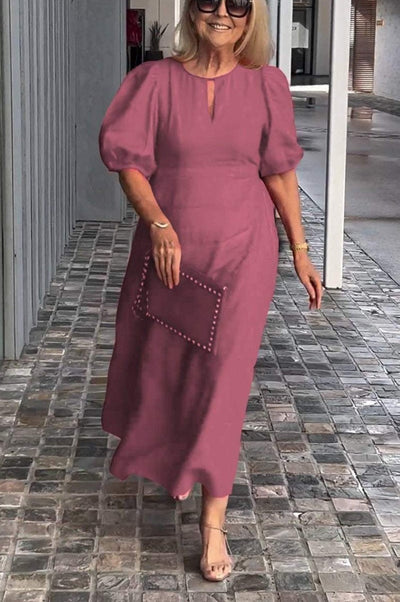 Frankie - Chic løs kjole med bobleærmer