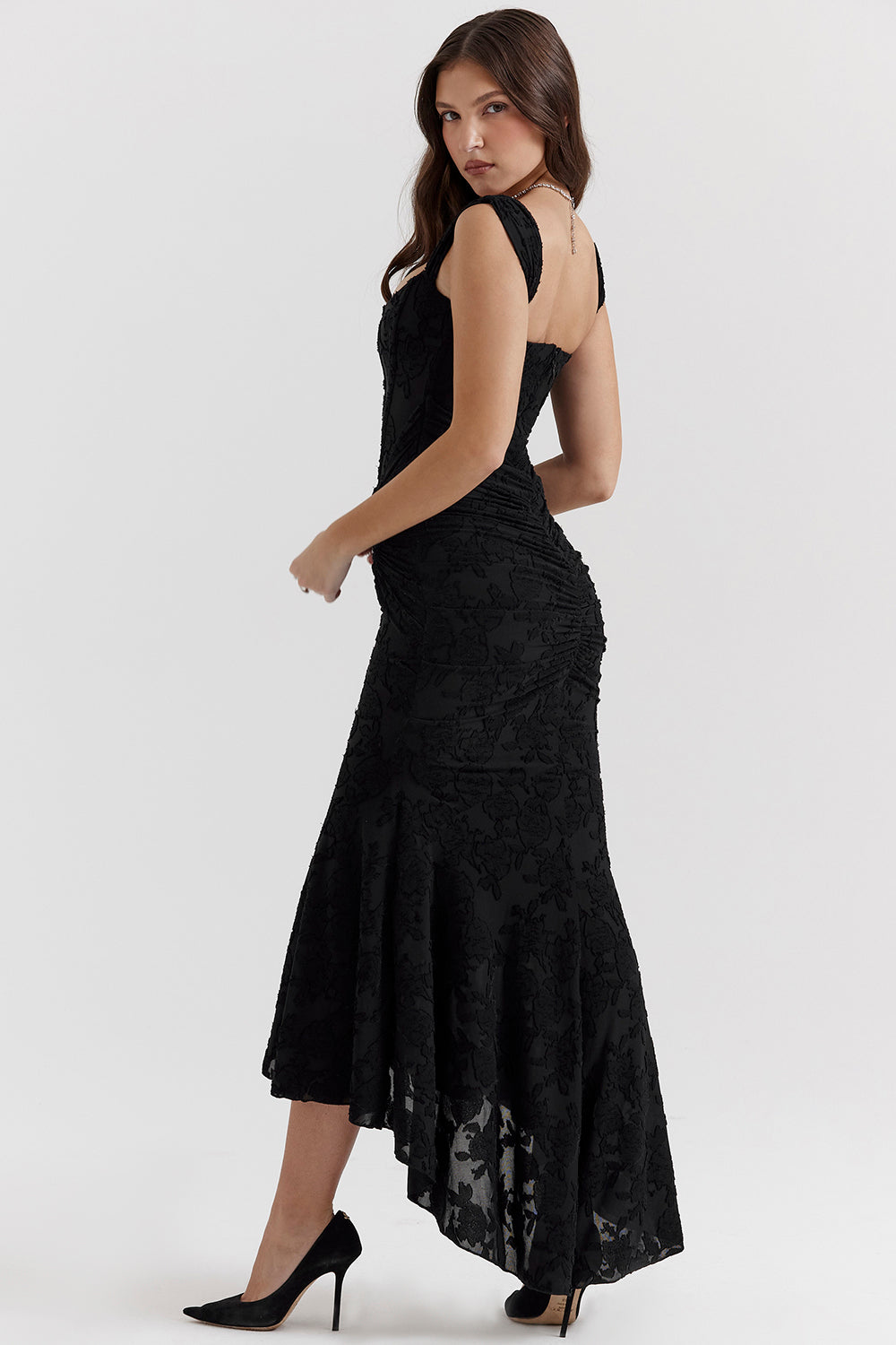 Boheme - Ærmeløs Ruched Bodycon Aftenkjole
