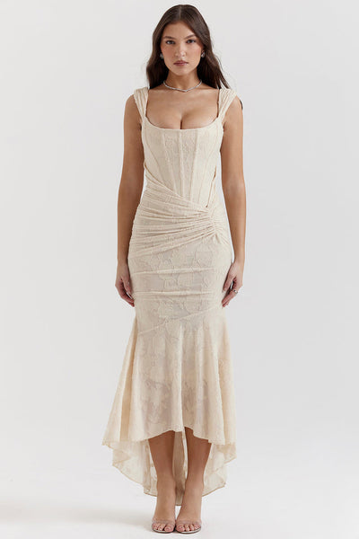 Boheme - Ærmeløs Ruched Bodycon Aftenkjole