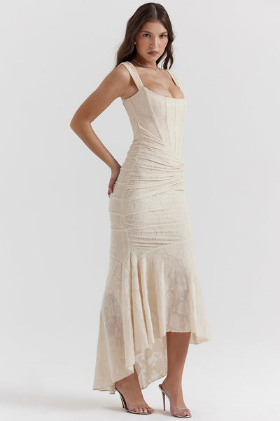 Boheme - Ærmeløs Ruched Bodycon Aftenkjole