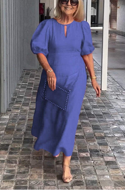 Frankie - Chic løs kjole med bobleærmer