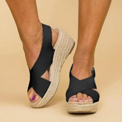 Corina™ | Ortopædisk lære sandalen af ​​højværdigt materiale 