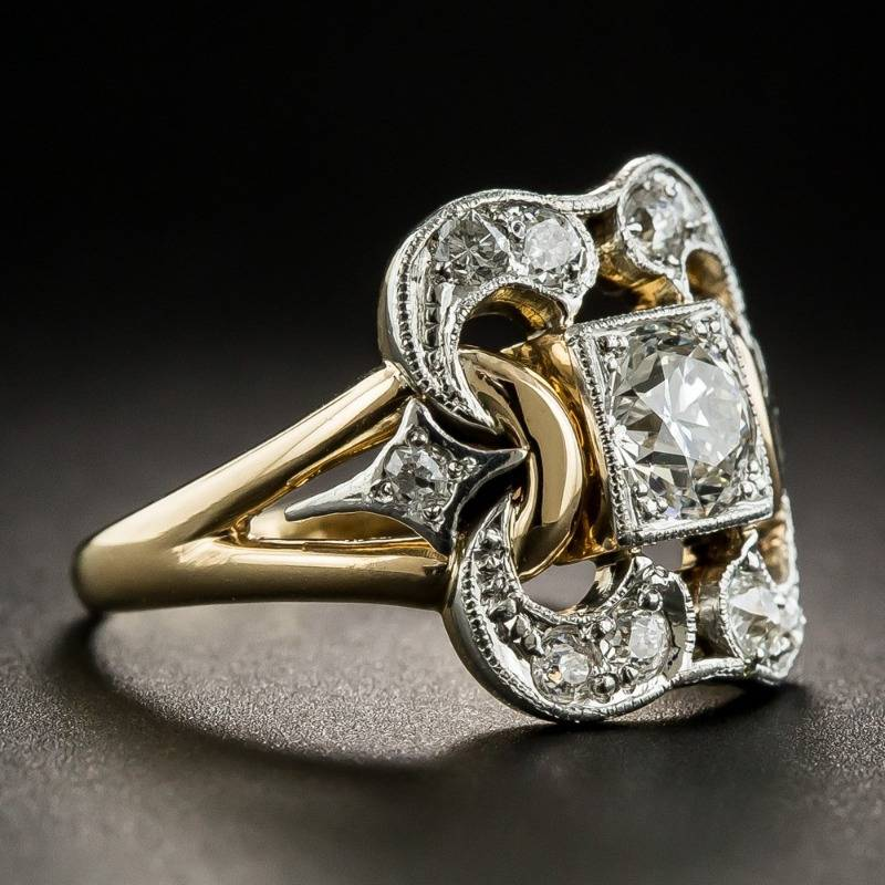 Vintage Zirkonia Guldring 