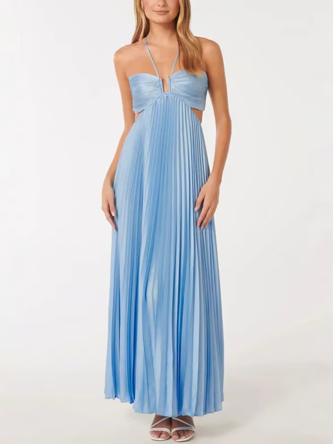 Tansy - Sommer Glow Halter Maxi Kjole