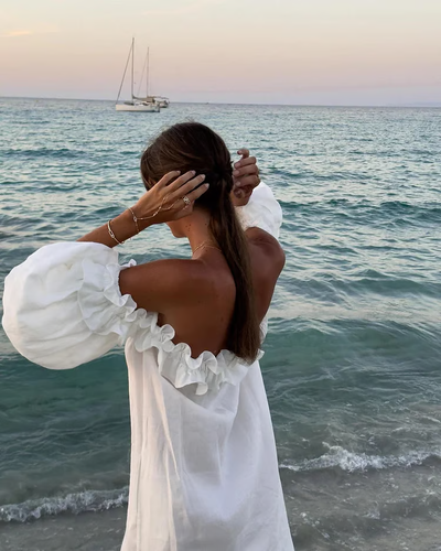 Sofia - Linen Dreams Off-Shoulder Kjole