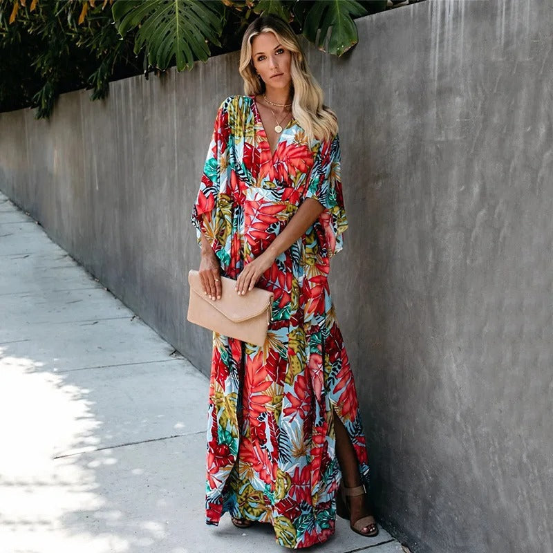 Juniper - Boho Breeze Kimono Maxikjole