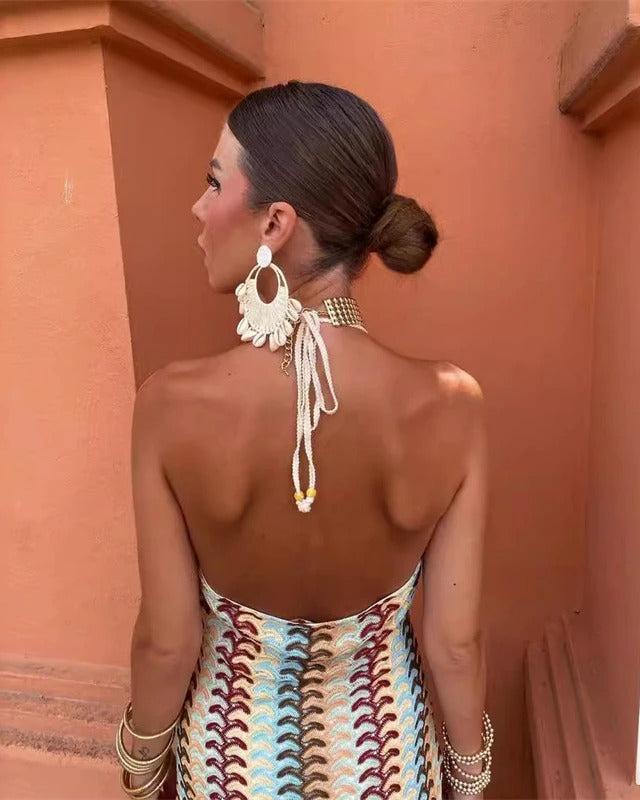 Charlotte - Boho Hæklet Strandtunikakjole 