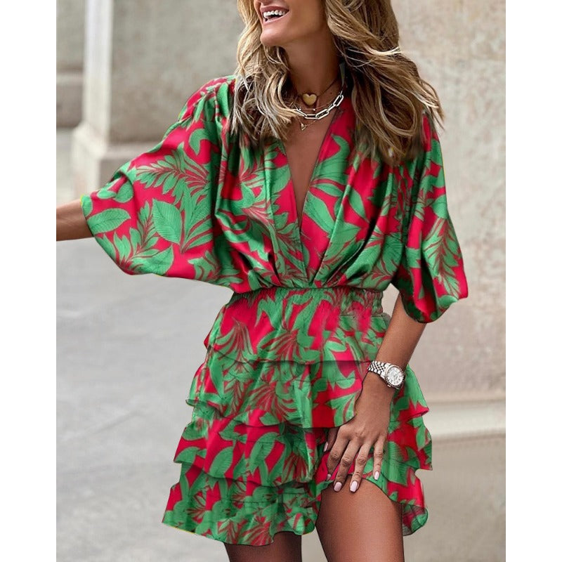 Francesca™ - Stilfuld kjole med print