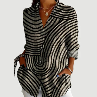 Ida™ bluse med farverigt design