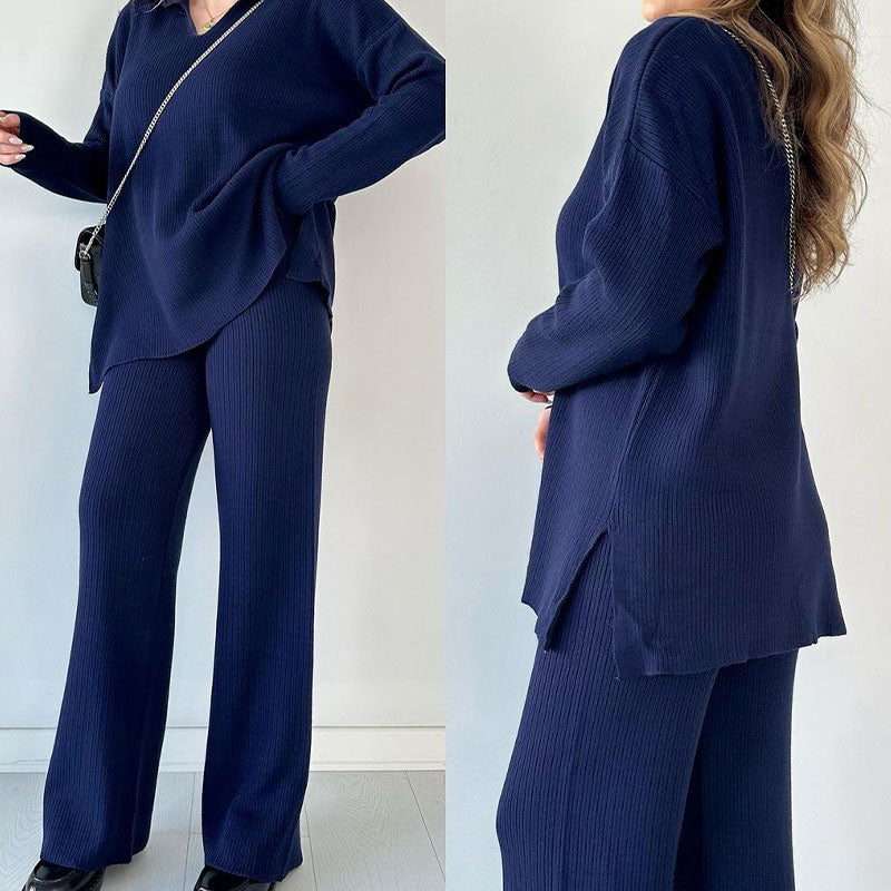 Erin - V-hals casual todelt sæt 