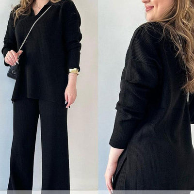 Erin - V-hals casual todelt sæt 