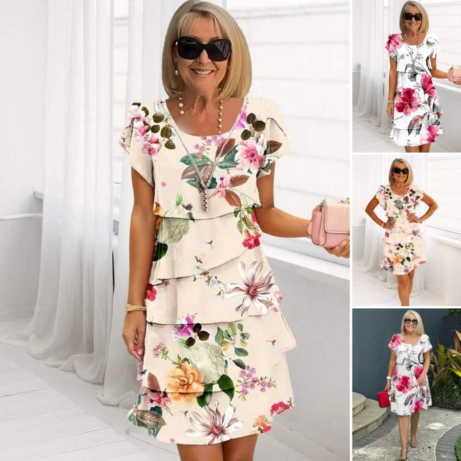 Lyra - Yndefuld Blomster Elegance Kjole