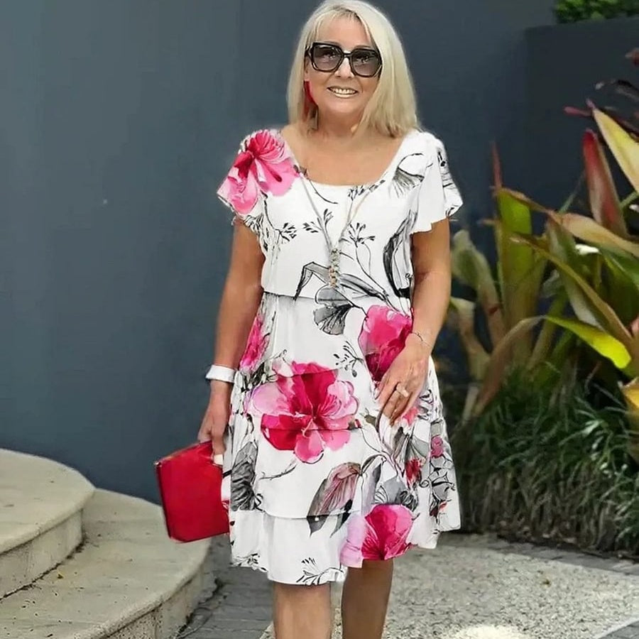Lyra - Yndefuld Blomster Elegance Kjole