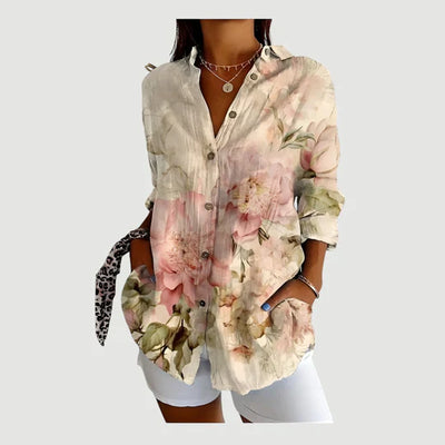 Ida™ bluse med farverigt design