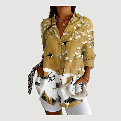 Ida™ bluse med farverigt design