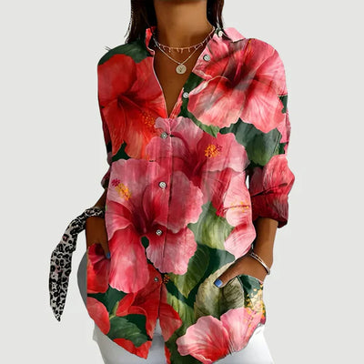 Ida™ bluse med farverigt design