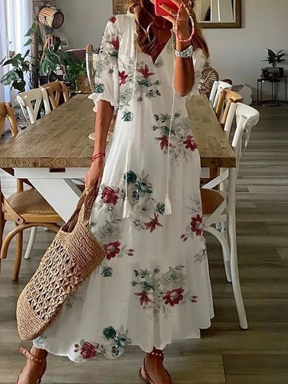 Dianna™ - Boho-kjole med mavedækning 