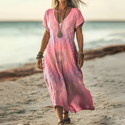 Sofia™ | Stilfuld Blomsterprint Boho Kjole